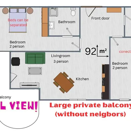 Apartament Bella - 3 Pools, 2 Bedrooms & 2 Bathrooms Słoneczny Brzeg