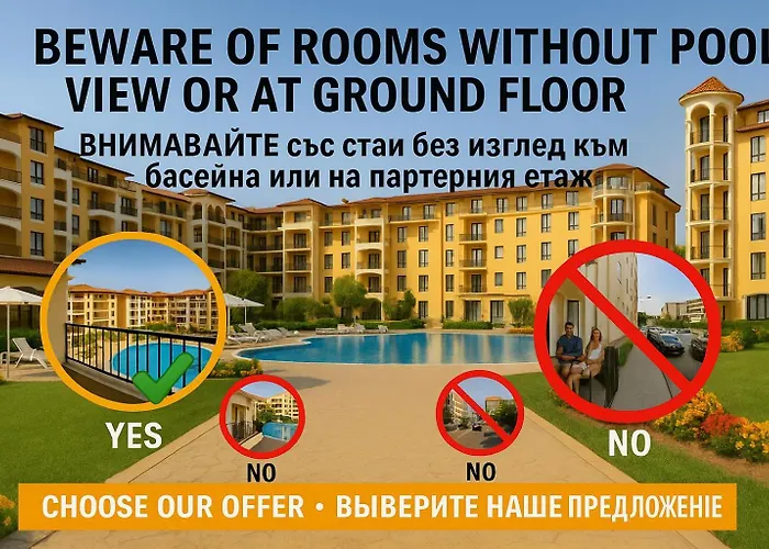 Bella - 3 Pools, 2 Bedrooms & 2 Bathrooms Apartamento Sunny Beach